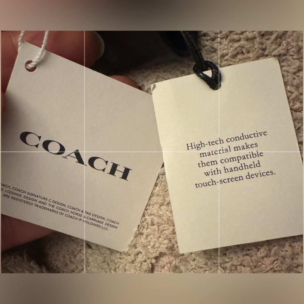 Coach Black Leather Gloves - Picture 6 of 6